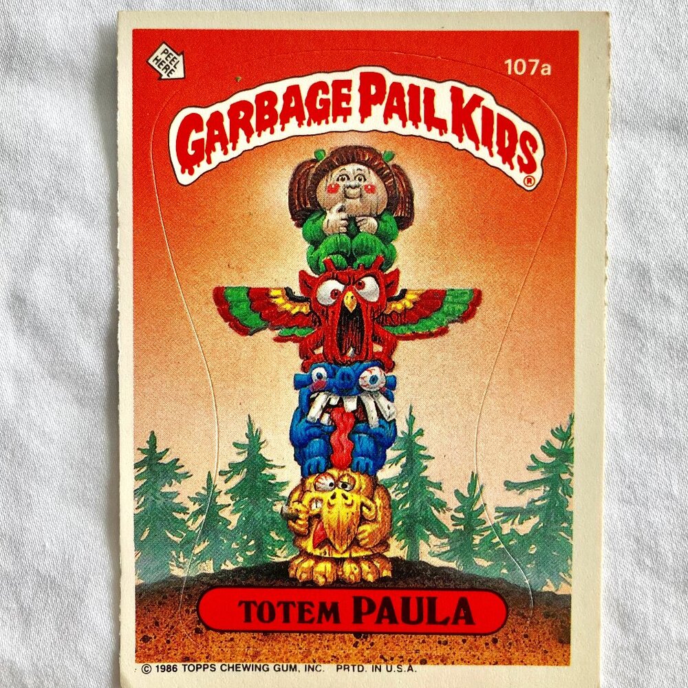 Garbage Pail Kids Card 1986 Topps - 107a Totem Paula